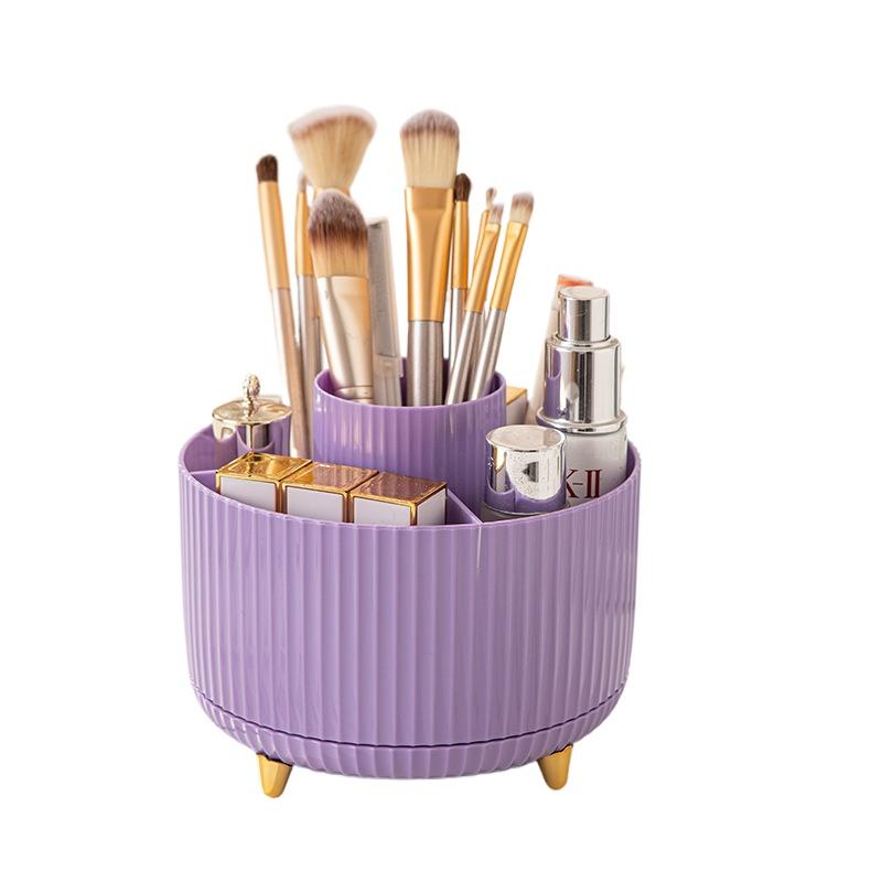 Multifunctional Rotating Desktop Storage Organizer Skincare Cosmetic Box Dressing Table Container Pen Holder Desk Home Decor