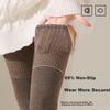 MiiOW 2 Pairs of Wool Over-Knee Women's Knee Pads, Warm Autumn And Winter Anti-Slip Fleece-Lined Thick Terry Thigh-High Leg Warmers Long Socks