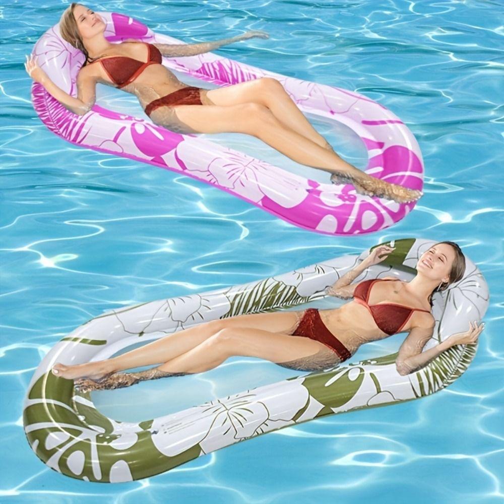 Air Mattresses Foldable Water Hammock PVC Inflatable Water Hammock Inflatable Floating Row  Adult
