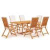 Day and Night - Day and Night 7-piece Garden Dining Room with Solid Teak Wood Cushions