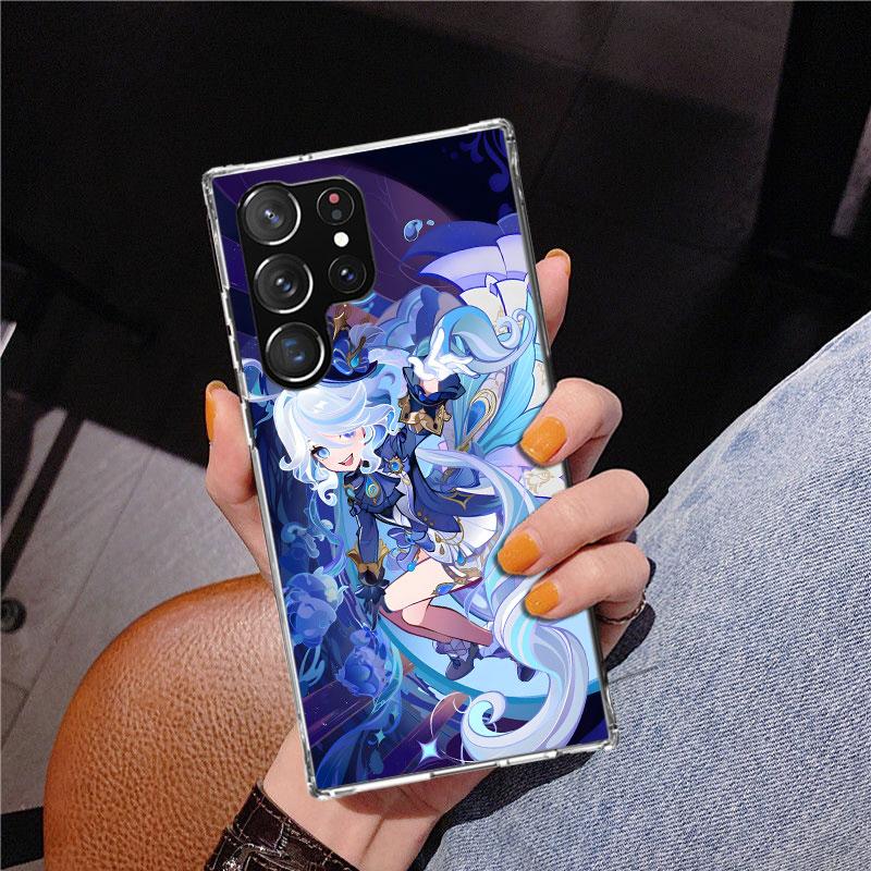 Genshin Impact Furina Phnoe Case for Samsung Galaxy S26 S25 Edge S23 S24 Ultra S22 Plus S21 S20 FE Unique Cover Soft Coque Galax