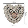 Fashion Heart-Shaped Cotton Thread Woven Retro Hollow Lace Handmade Diy Clothing T-Shirt Top Sweater Cloth Sticker Decoration