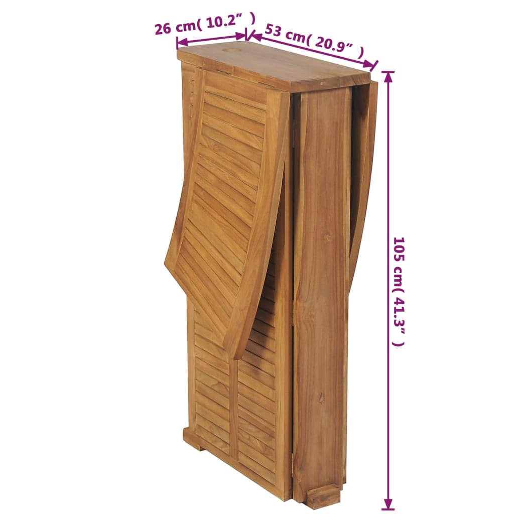 Folding Bar Table 155 x 53 x 105 cm Solid Teak