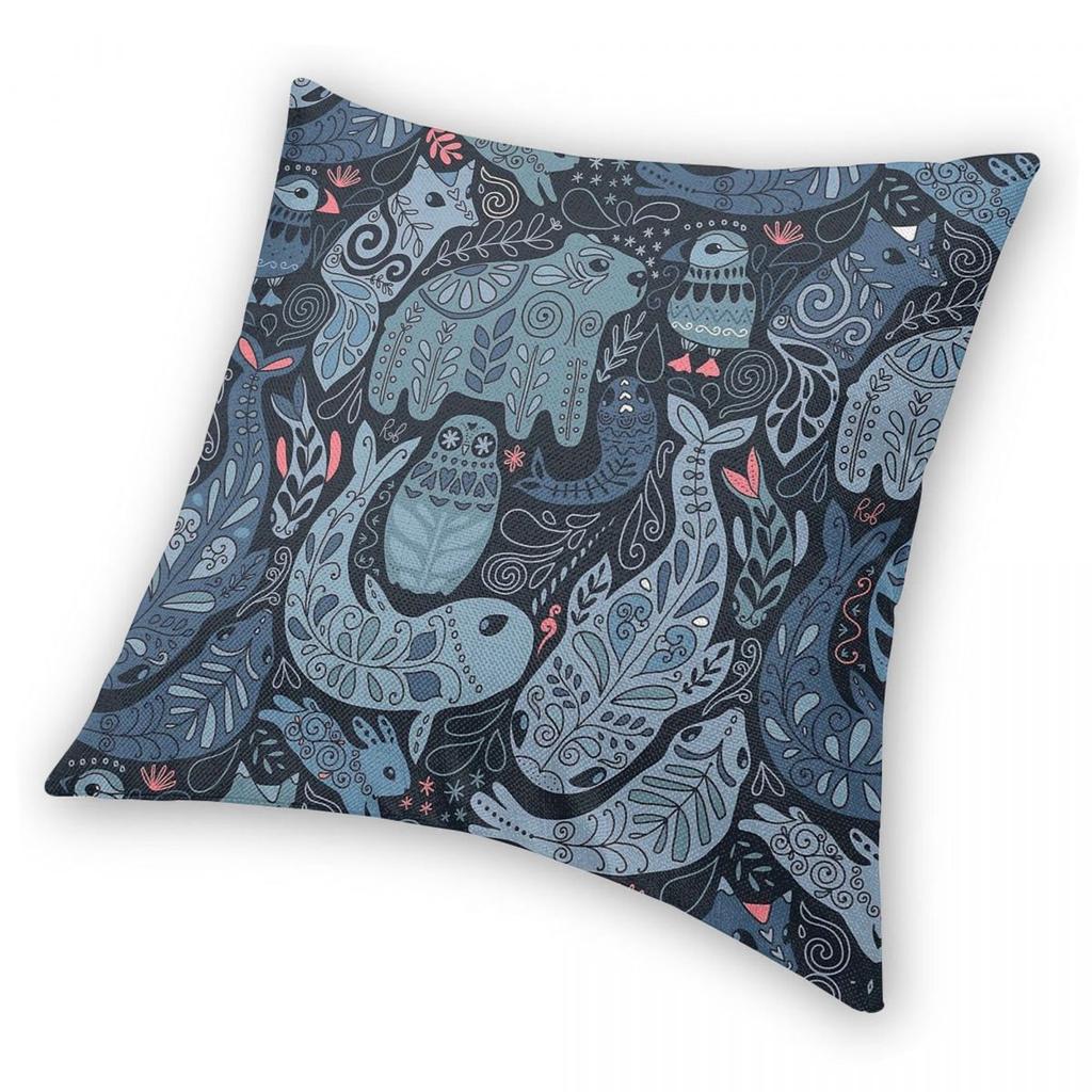 Arctic Animals Narwhal Bear Whale Seal Pillowcase Polyester Linen Velvet Creative Throw Pillow Case Sofa Seater Cushion Cover