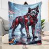 Wolf Moon Reflection Blanket,Suitable for sofas, offices, travel, living rooms, Gifts to relatives and friends, Blanket,Suitable for all seasons.