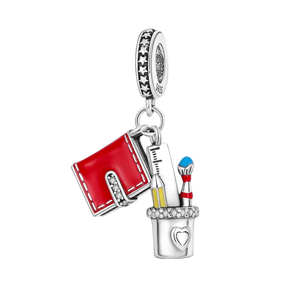 Оригинальный серебряный маленький кулон в форме торта S925, дорожные элементы, пригодные для пар, браслет, ожерелье, ювелирное изделие, подарок, изготовление своими руками