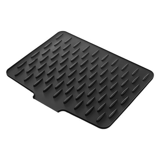 Силиконовый коврик для слива Толстый коврик для сушки посуды с дренажем Термостойкий Нескользящий Барный коврик для раковины для столешниц