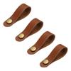 Uxcell Guitar Headstock Strap Neck Adapter Leather Strap Band for Guitar Brown 4 Pieces