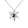 100 Languages 'I Love You' Snowflake Projection Necklace - European & American Women's Christmas Gift