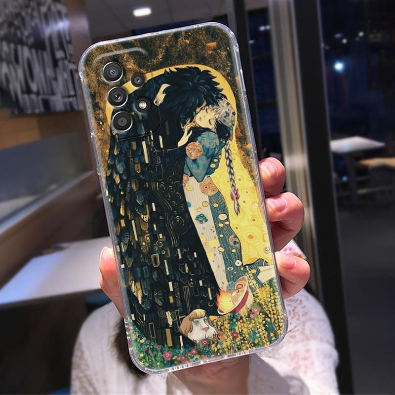 Прозрачный чехол для Samsung Galaxy A52 A51 A53 A72 A71 A73 A32 A31 A33 A22 A11, чехлы Хаяо Миядзаки, аниме «Ходячий замок Хаула»