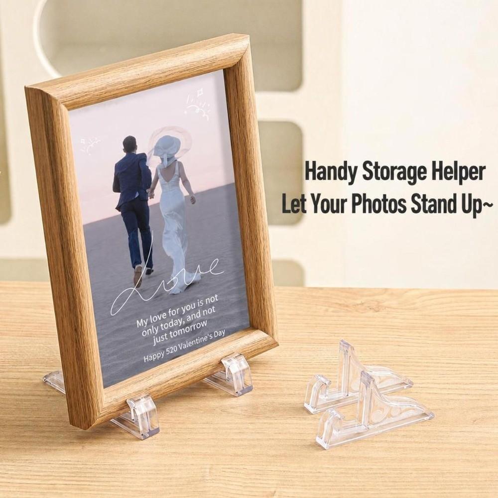 2Pcs Plastic Picture Easel Holder Multi-Purpose Plastic Display Stand Mobile Phone Tabletop Display