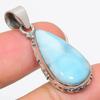 Natural Republic Larimar Gemstone 925 Solid Sterling Silver Pendant 1.50" T5f65