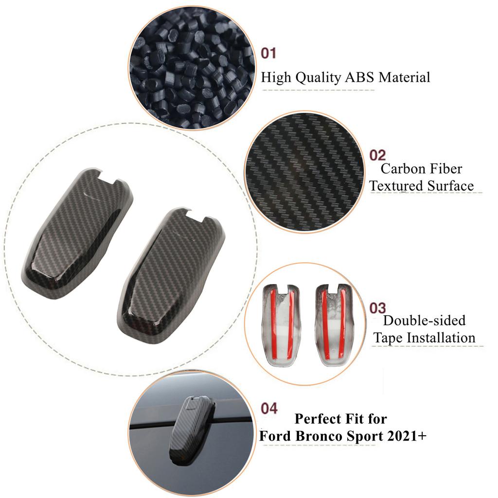 Багажник автомобиля, задняя дверь, задняя дверь, стеклянные петли, декоративные наклейки для Ford Bronco Sport 2022 2023, внешние аксессуары