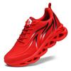 Stylish Running Shoes Men's Flame Printed Sneakers Knitted Sneakers Blade Cushioned Jogging Sneakers Lightweight Tenis Masculino