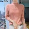 Women's Fashion Casual Fall Winter Solid Color Print Long Sleeve Half Turtleneck Sweaters