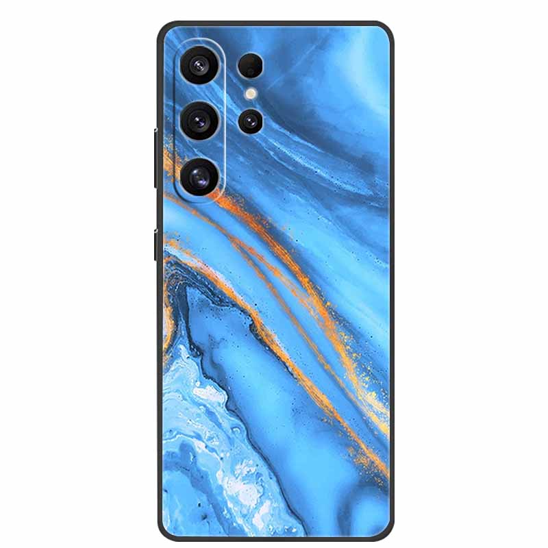 Phone Case For Samsung Galaxy S26 Ultra Colorful Painted Soft Silicone Bumper for Samsung S26 Ultra Case Marble Shockproof Cover