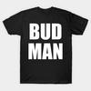 Мужская черная футболка с принтом Bud Man Печать на трансферной бумаге без вырезания Хлопковая футболка