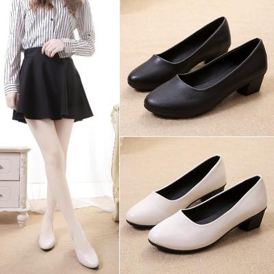 Весенние новые корейские туфли-лодочки с острым носком и небольшим каблуком, женская повседневная обувь для работы