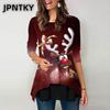 Женские модные повседневные блузки и рубашки JPNTKY с длинным рукавом и круглым вырезом
