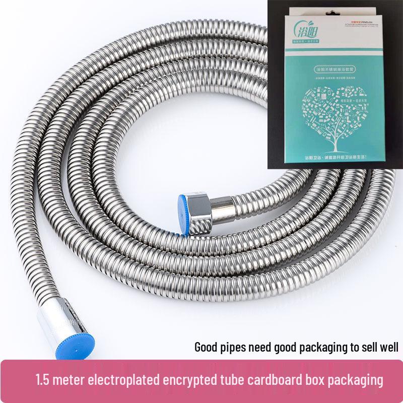 Душевой шланг из нержавеющей стали под давлением, взрывозащищенный, термостойкий, 1,5/2 метра для домашнего использования