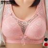 Lace Plus Size Bras Women Seamless Push Up Bra Wide Straps Underwear Mesh Breathable Soft Sexy Thin Wirel Free Large Brassiere