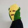 Crochet Maize Cob Balaclava Hat for Adult Fun Novelty 3Hole Balaclava Hat for Winter Activity Carnivals Party Headgear