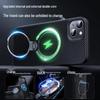Чехол из углеродного волокна для iPhone 16 Pro с двойным магнитным кольцом-подставкой