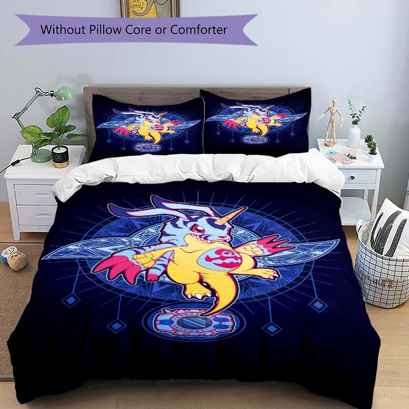 Fantasy Pokmon Fusion Print 3Pcs Bedding Setduvet Cover With 2 Bedropillowcase Home Birthday Gift