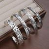 Retro Ancient Silver Open Bracelets for Men and Women - Simple, Auspicious, Lucky Fortune Jewelry