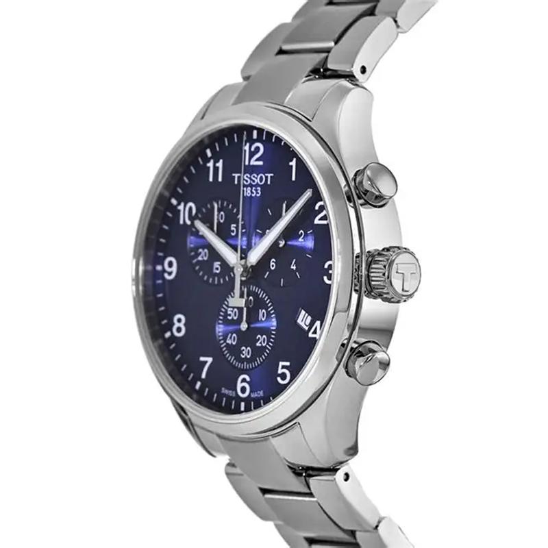 Tissot Soko Collection Мужские кварцевые часы Часы 45 мм Синий циферблат Браслет из нержавеющей стали T116.617.11.047.01-