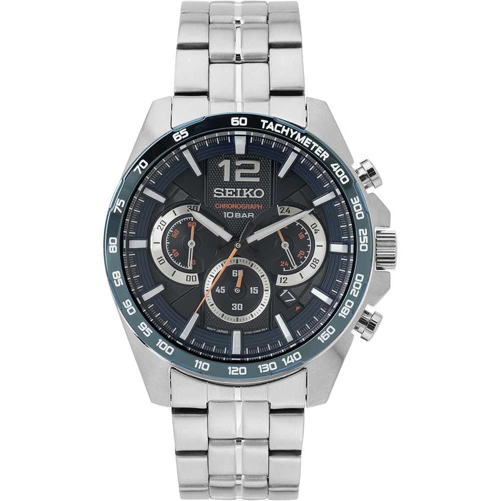 Seiko Часы Seiko Аналоговые Кварцевые Синий Циферблат SSB345P1 Хронограф Аналоговые Кварцевые Темно-синий Циферблат M...