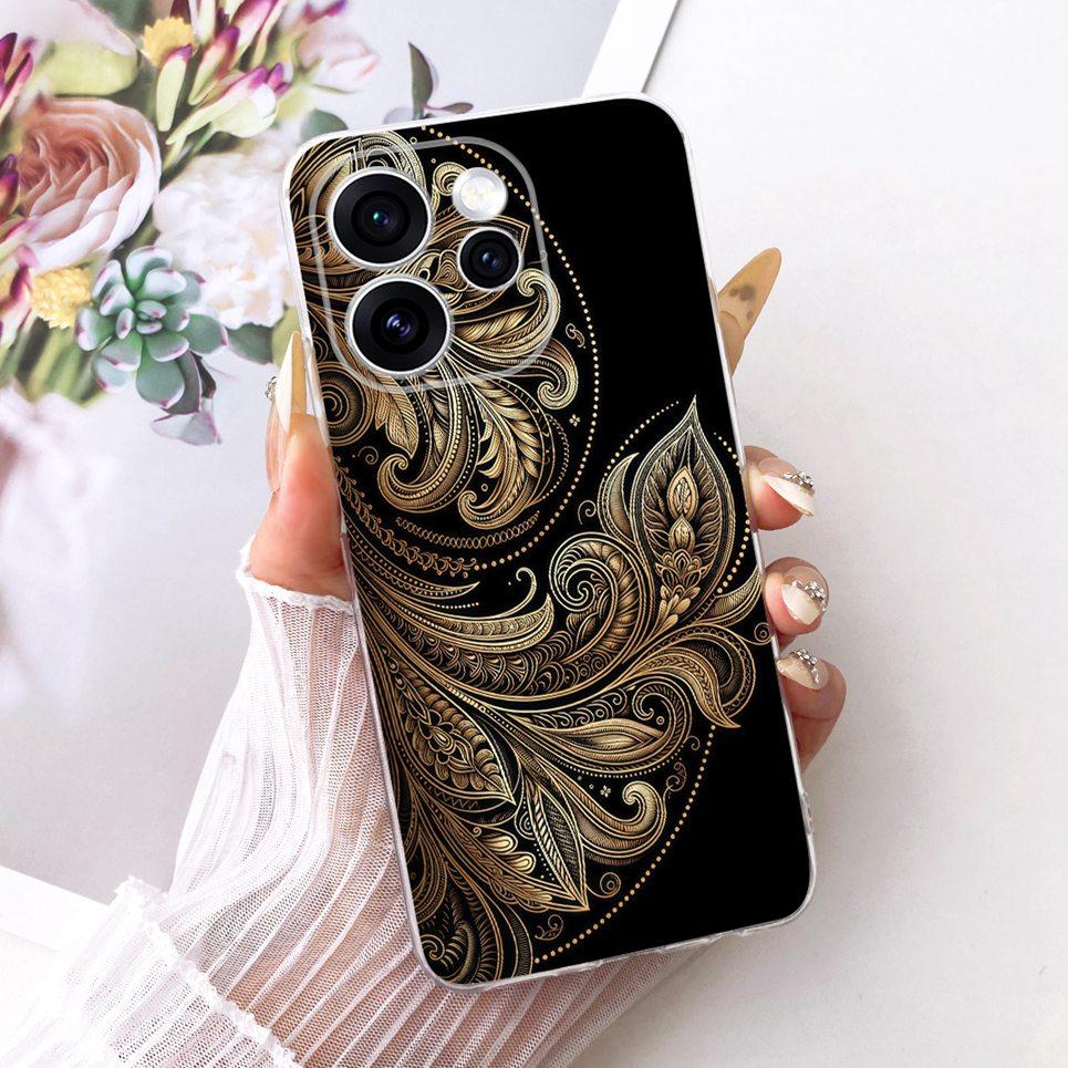Чехол для телефона Oppo Reno15 F На Reno 15 15F Чехол Крутой Мультяшный Принт Дракон Лев Тигр Задняя Крышка Прозрачный Мягкий Силикон Capa
