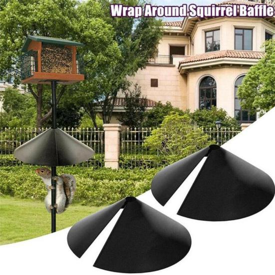 12/14/16/18 Inches Wrap Around Squirrel Guard Rotatable Easy Assembly Anti-rust Weather-proof Smooth Surface Preventing Stealing Food Gardening Tool