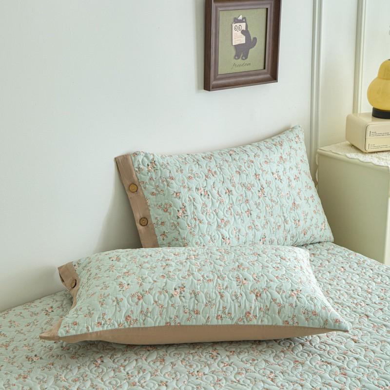 Double Layer Cotton Pillowcase Set 40x60cm 48x74cm 60s Soft Woven Printed Bedding Modern Bedroom