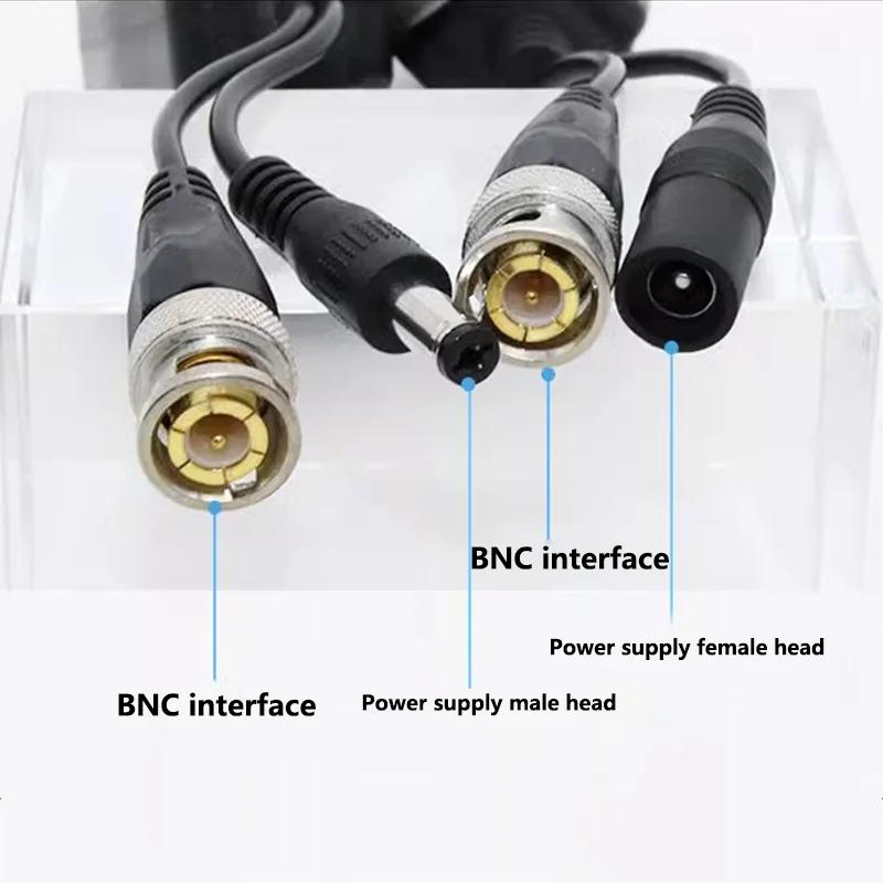 5Pairs(10PCS) ESCAM Passive CCTV Coax BNC Power 4K Video Balun Transceiver RJ45 BNC male Connectors to for CCTV video Camera