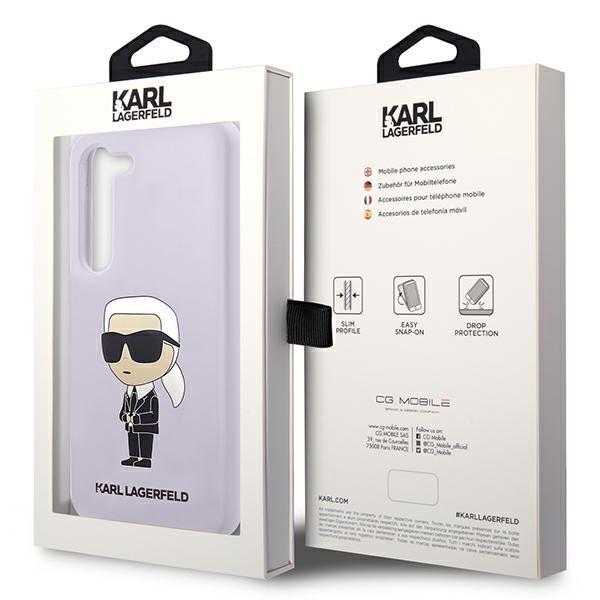 Etui do Samsung Galaxy S23 Plus Karl Lagerfeld Silicone Ikonik Purpurowy