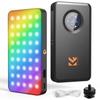 K&F CONCEPT RGB 360° Полноцветный видеосвет, Компактный, 5000 мАч, Перезаряжаемый через USB, 12 Вт, Цветовая температура 2700-7500K, CRI 95+, для Музыки, Выступлений, Da