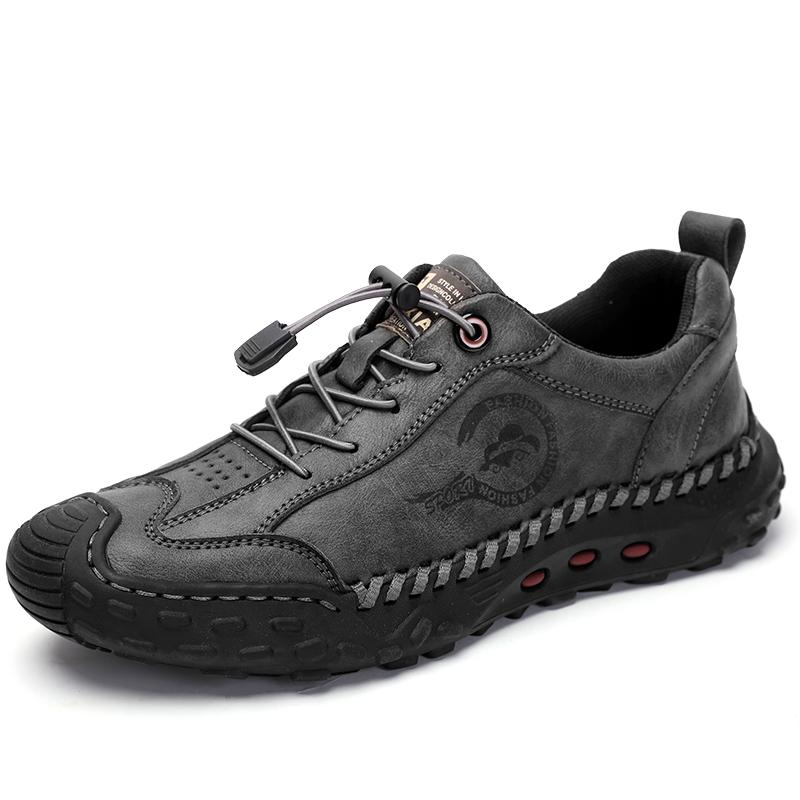Мужская повседневная кожаная обувь из спилка, мужская удобная обувь для вождения, мужская обувь на плоской подошве, деловая официальная обувь