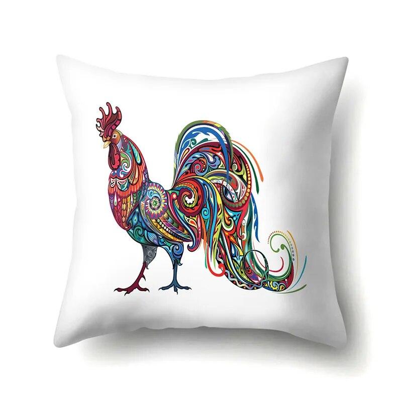 Наволочка с геометрическим рисунком, мультяшный узор, подушка для поясницы, диванная подушка