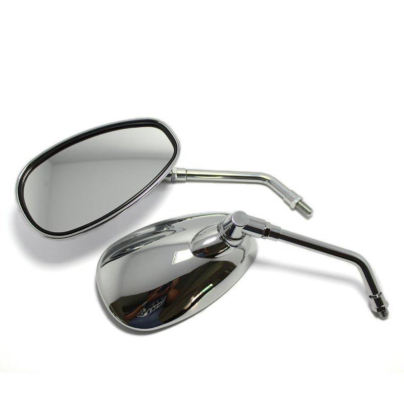 1 Pair 10MM Motorcycle Rearview Side Mirrors Adjustable Blind Spot Mirror for Kawasaki Suzuki