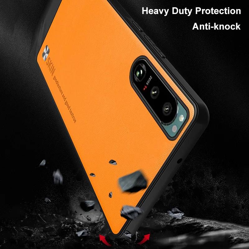 Роскошный чехол из искусственной кожи для телефона Sony Xperia 1 5 III, задняя крышка, матовый силиконовый противоударный защитный чехол для Sony Xperia5 III