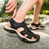38-48 Летние мужские кожаные сандалии большого размера Мужские модные повседневные нескользящие пляжные сандалии для отдыха на открытом воздухе