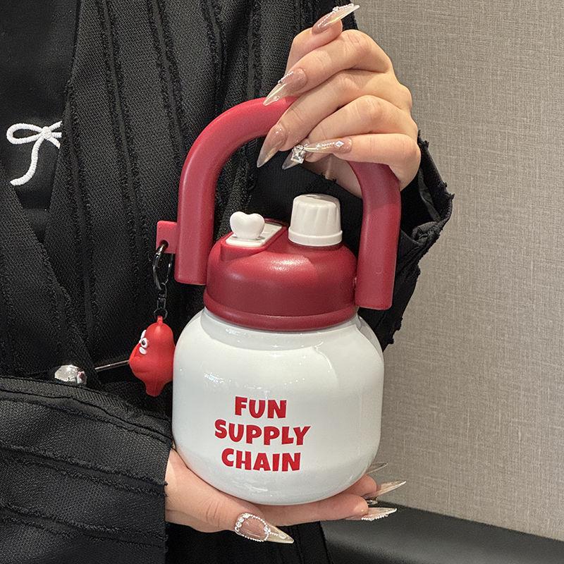 316 Stainless Steel Insulated Water Bottle with Double Spout and Tea Compartment