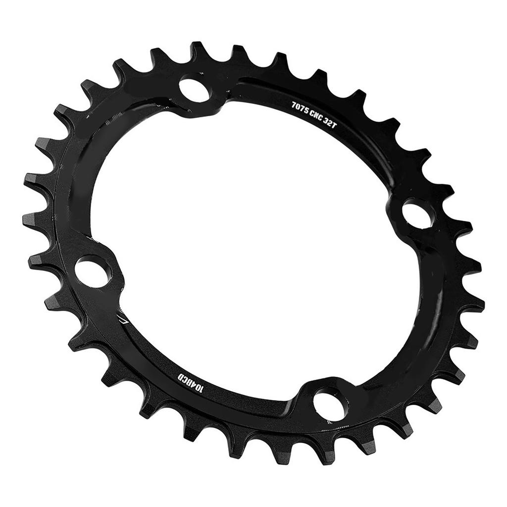 32Celsius34Celsius36Celsius38T BCD 104 Mountain Bike Steel Single Crank Chain   Repair Parts (Black 32T)