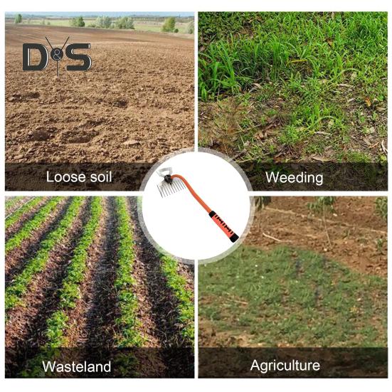Ручной прополочник для садоводства, стальной прополочник с длинной ручкой, ручной инструмент для удаления сорняков для газона и сада