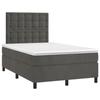 VidaXL Lit à sommier tapissier et matelas Gris foncé 120x200cm Velours - Modèle 3143254