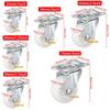 1/2/4Pcs White Nylon Rubber Caster Wheel 360 Degree Swivel Casters New Furniture Roller