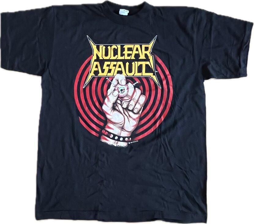 Футболка Nuclear Assault World tour 93 Унисекс Полный размер от S до 5XL EN501 Унисекс Футболка
