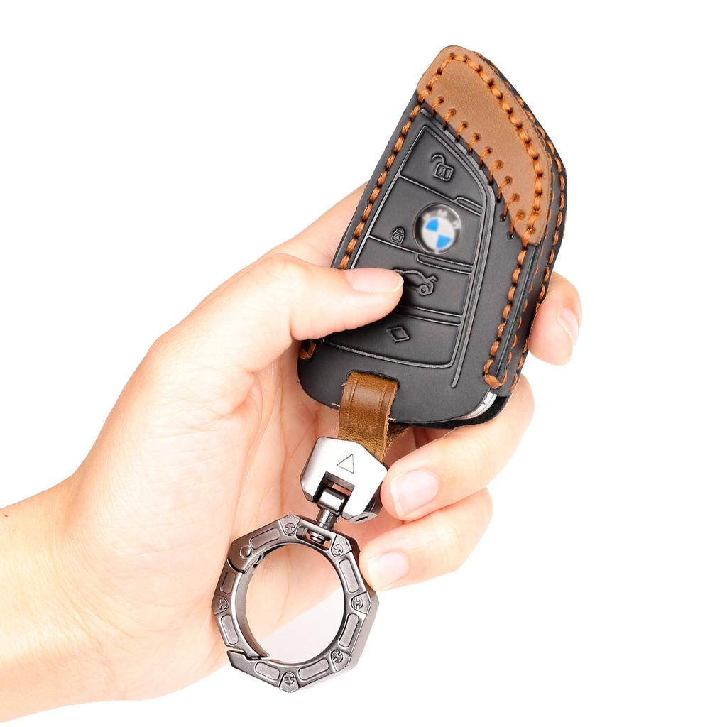 New Premium Cowhide Car Key Cover for Hongqi HS5, New H9, and HS7 Models