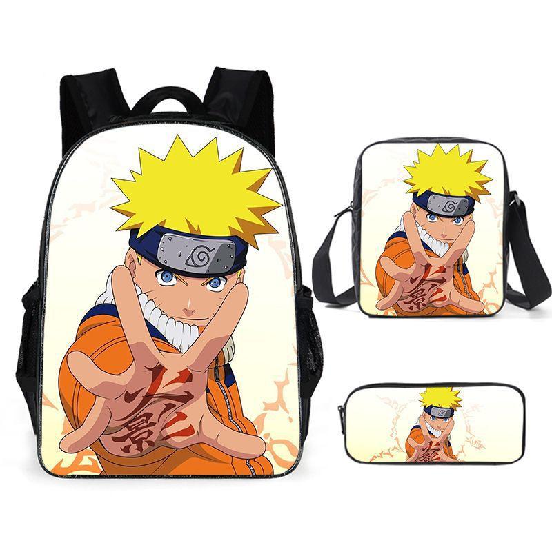 Naruto Naruto Surrounding Primary School Bag Cartoon Animation Backpack Satchel Pencil Case